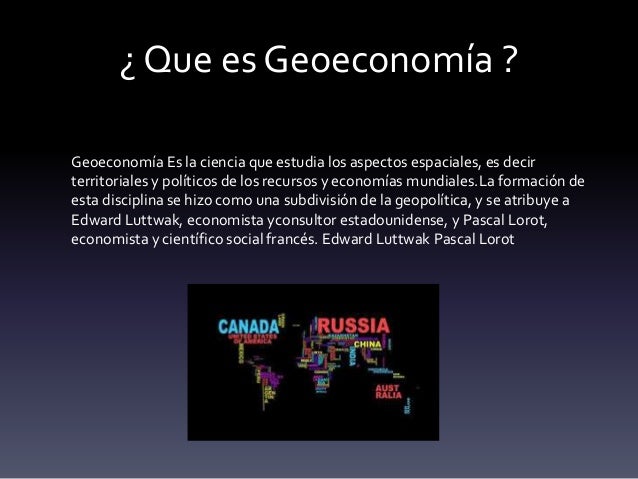 geoeconomia definicion
